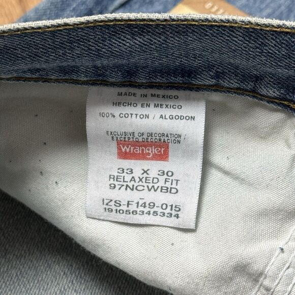 Wrangler Five Star Denim Jeans Relaxed Fit Men's 33x30 NEW With Tags - Picture 8 of 16